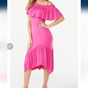 Sofia jeans by Sofia Vergara Women's one shoulder Midi dress